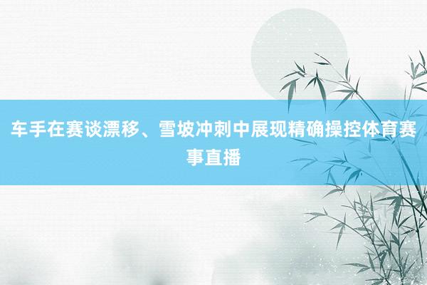 车手在赛谈漂移、雪坡冲刺中展现精确操控体育赛事直播