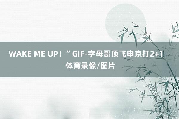 WAKE ME UP!”GIF-字母哥顶飞申京打2+1 体育录像/图片