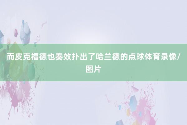 而皮克福德也奏效扑出了哈兰德的点球体育录像/图片